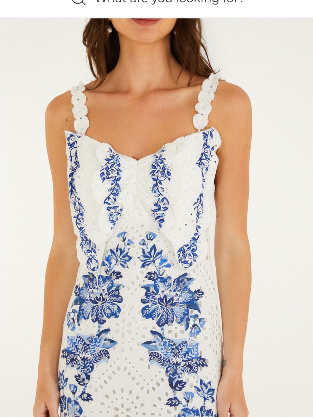 $398 NWT FARM Rio Nature Floral Eyelet Midi Dress size S current season - Picture 2 of 6